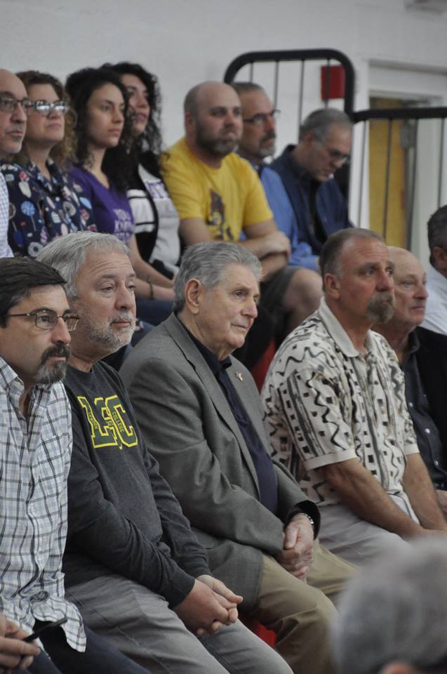 Crowd sitting in bleachers at the Staten Island Sports Hall of Fame's 2019 Induction Ceremony